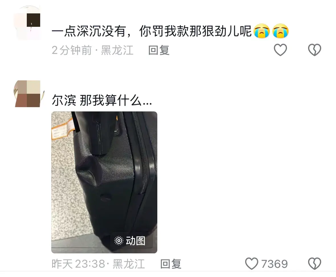 爾濱裝卸行李溫柔得像放雞蛋
